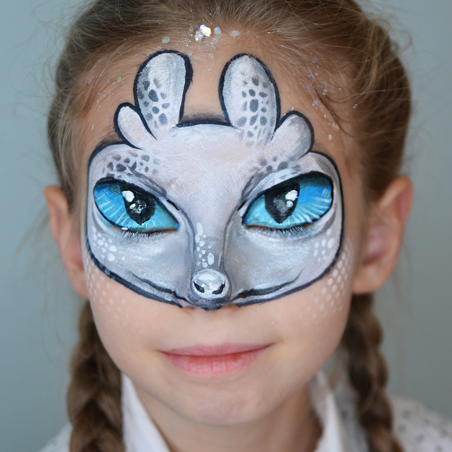 Light Fury Mask Face Paint by Natalia Kirillova