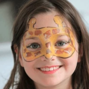 Easy Giraffe Face Paint Video Tutorial by Kiki