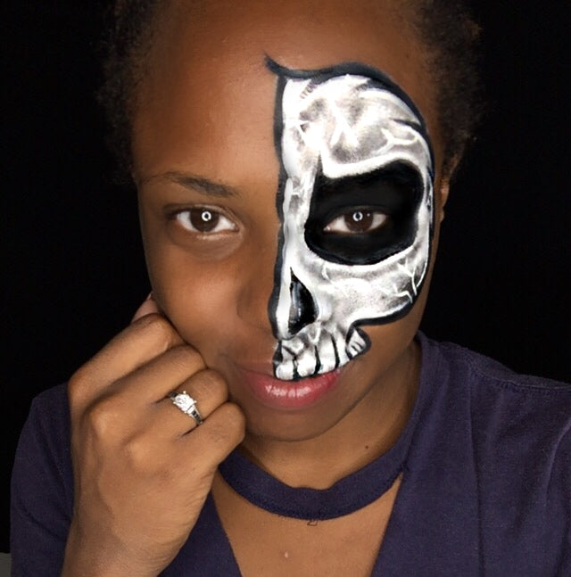 Skull Face Paint Design by Zuri Fx