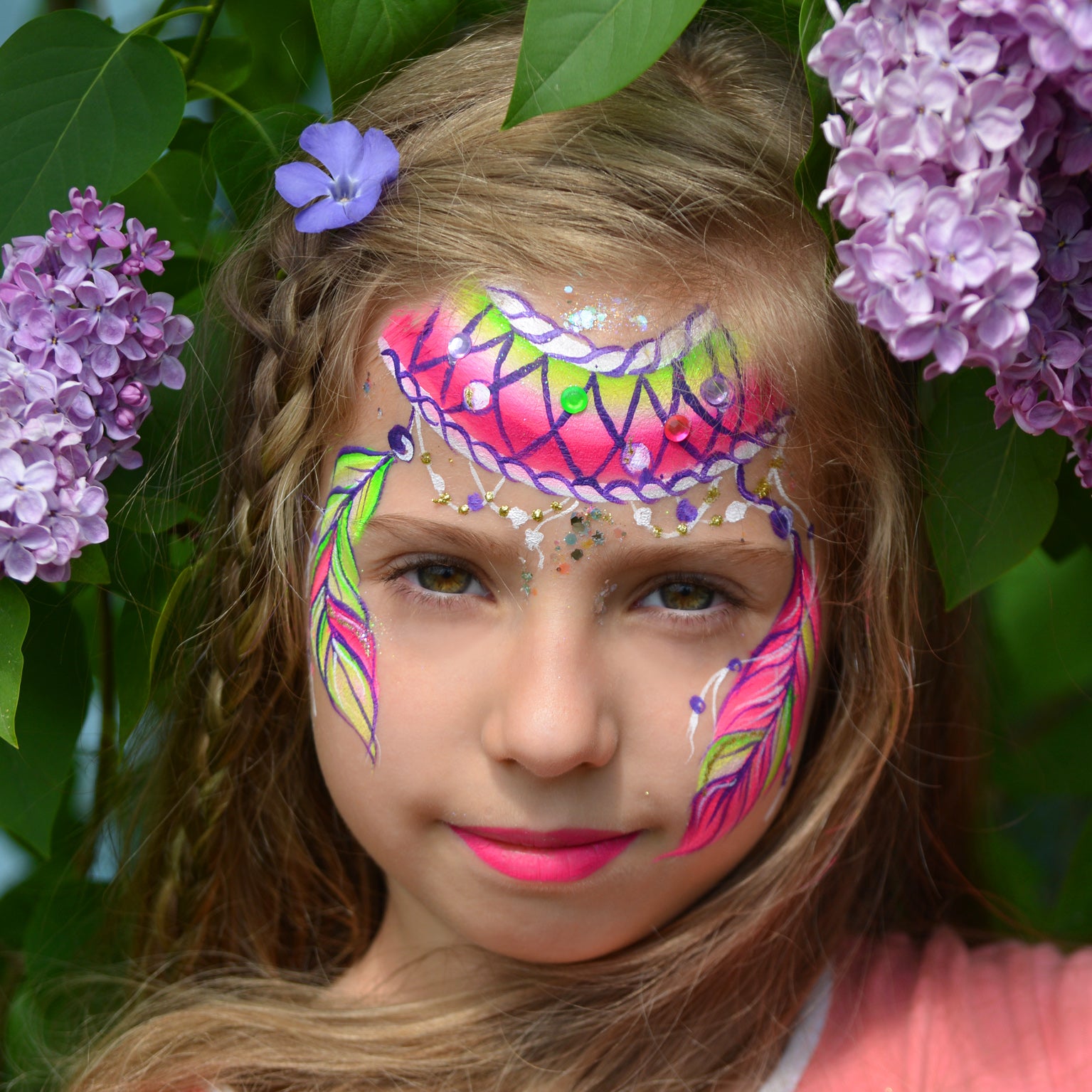 Bright Dream Catcher Face Paint by Natalia Kirillova