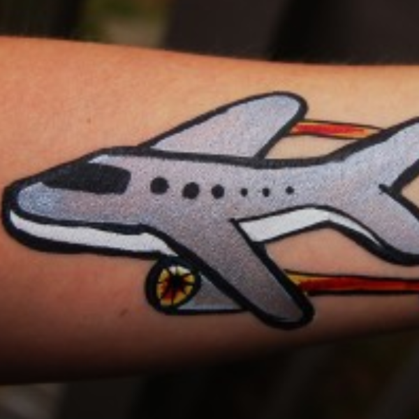 Arm Art Airplane Designs: Fun Face Painting Tutorials