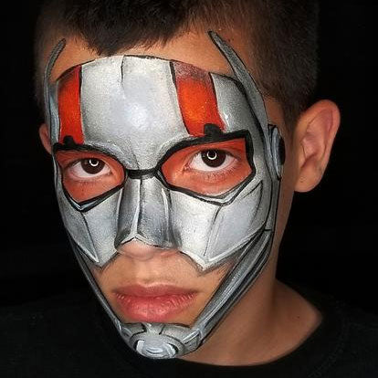 Ant-Man Face Paint Design by Kellie Burrus