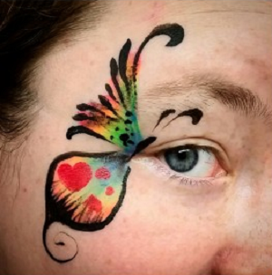 One Stroke Rainbow Butterfly