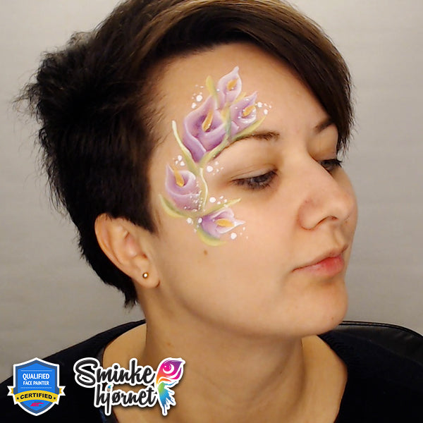 Calla Lilies Face Paint Video by Helene Rantzau