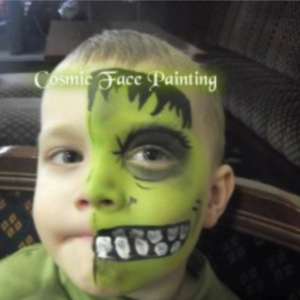 Frankensteins Monster Face Paint Design