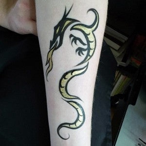 Golden Dragon Arm Design