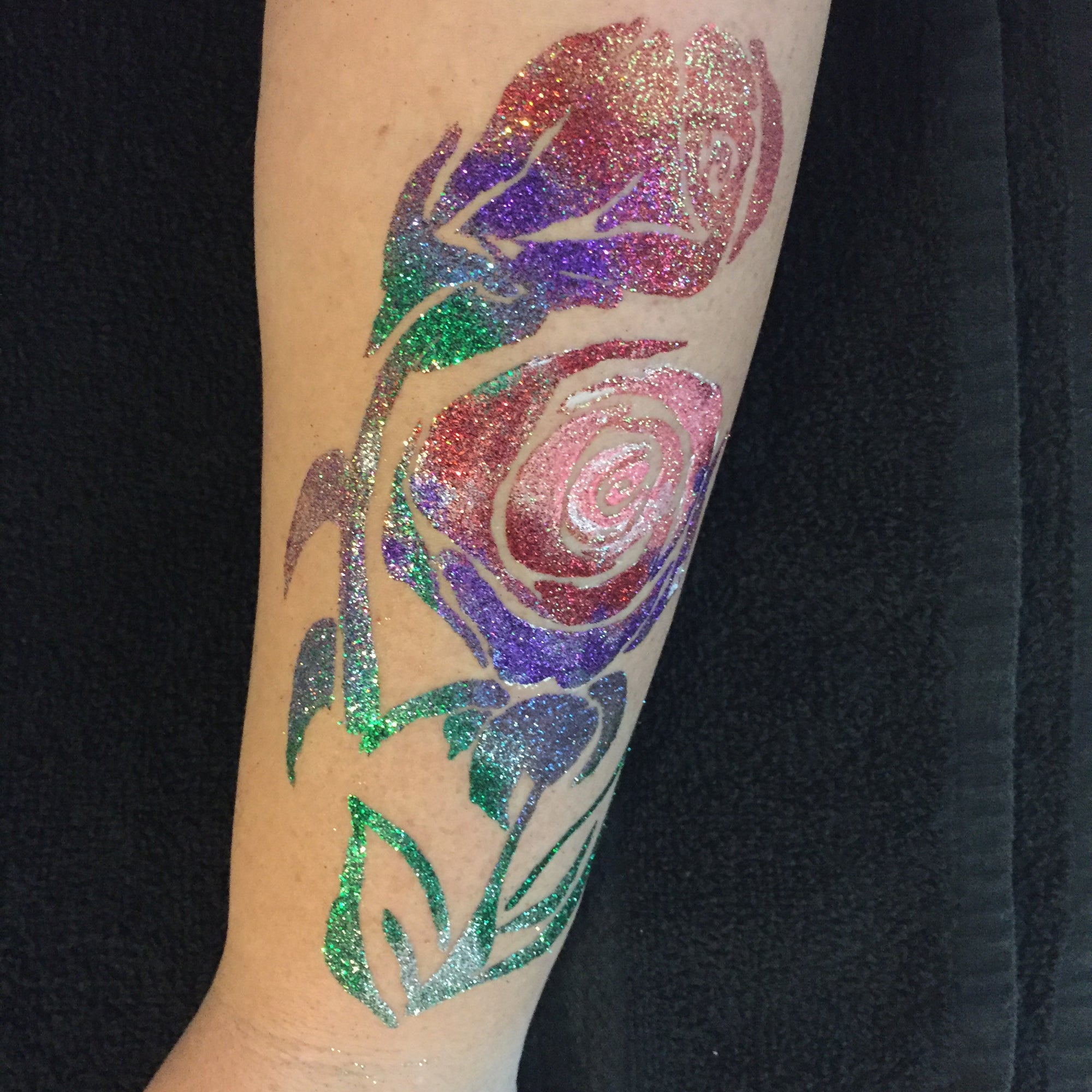 Freehand Glitter Tattoo Tutorial