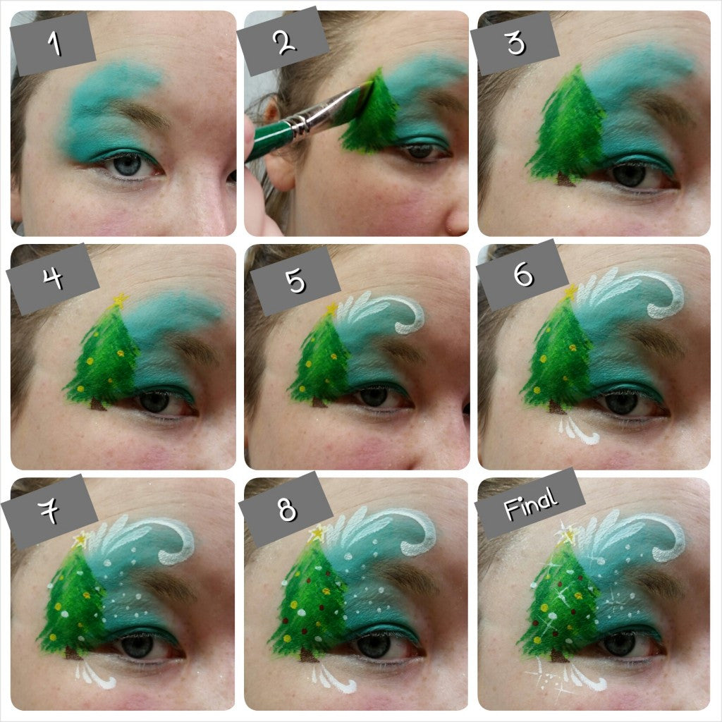 Cute Holiday Tree Eye Design Tutorial