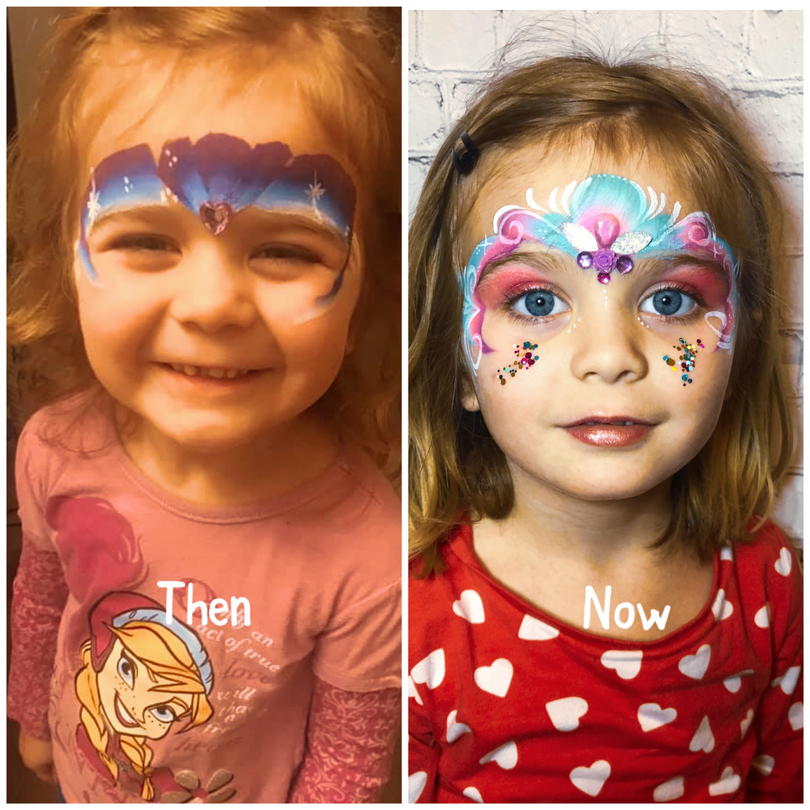 Then vs Now Face Paint Facebook Contest Winner