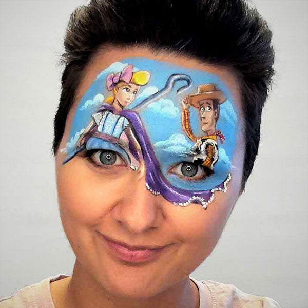 Video: Woody and Bo Peep Toy Story Face Paint by Helene Rantzau