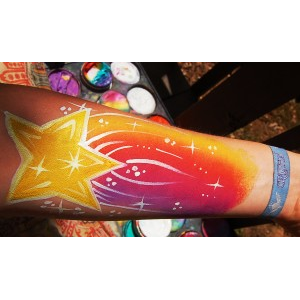 How to Face Paint an Easy Rainbow Shooting Star