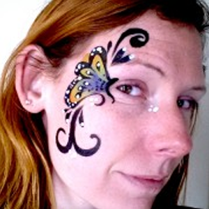 Easy Rainbow One Stroke Butterfly Eye Design