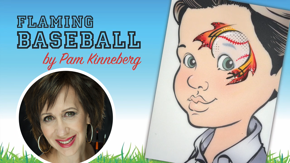 Flaming Baseball by Pam Kinneberg