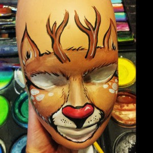 Red Nosed Reindeer Full Face Design