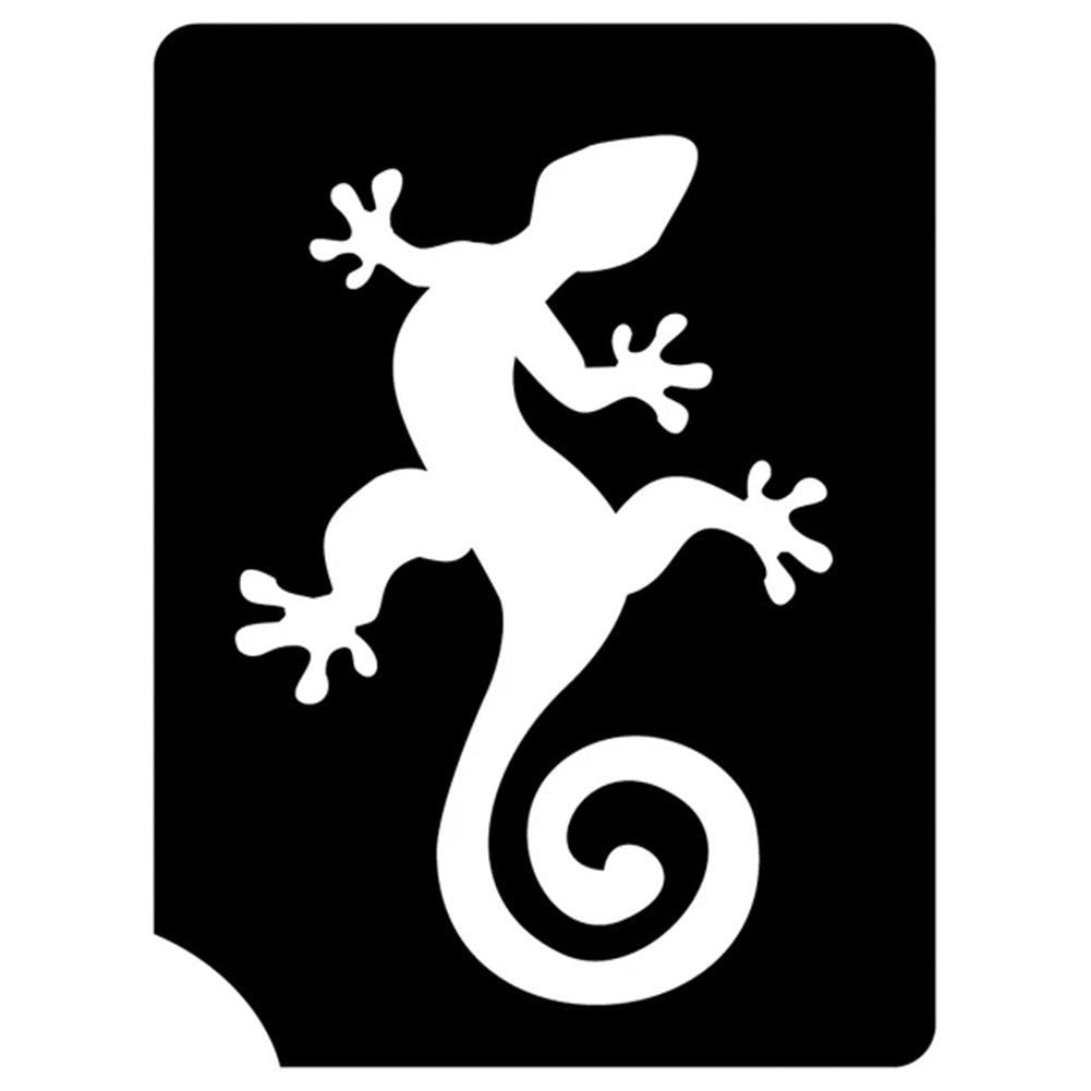 Art Factory Glitter Tattoo Stencil - Gecko 152 (5/PK)