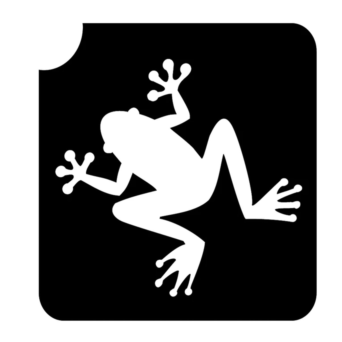 Art Factory Glitter Tattoo Stencil - Frog 153 (5/PK)