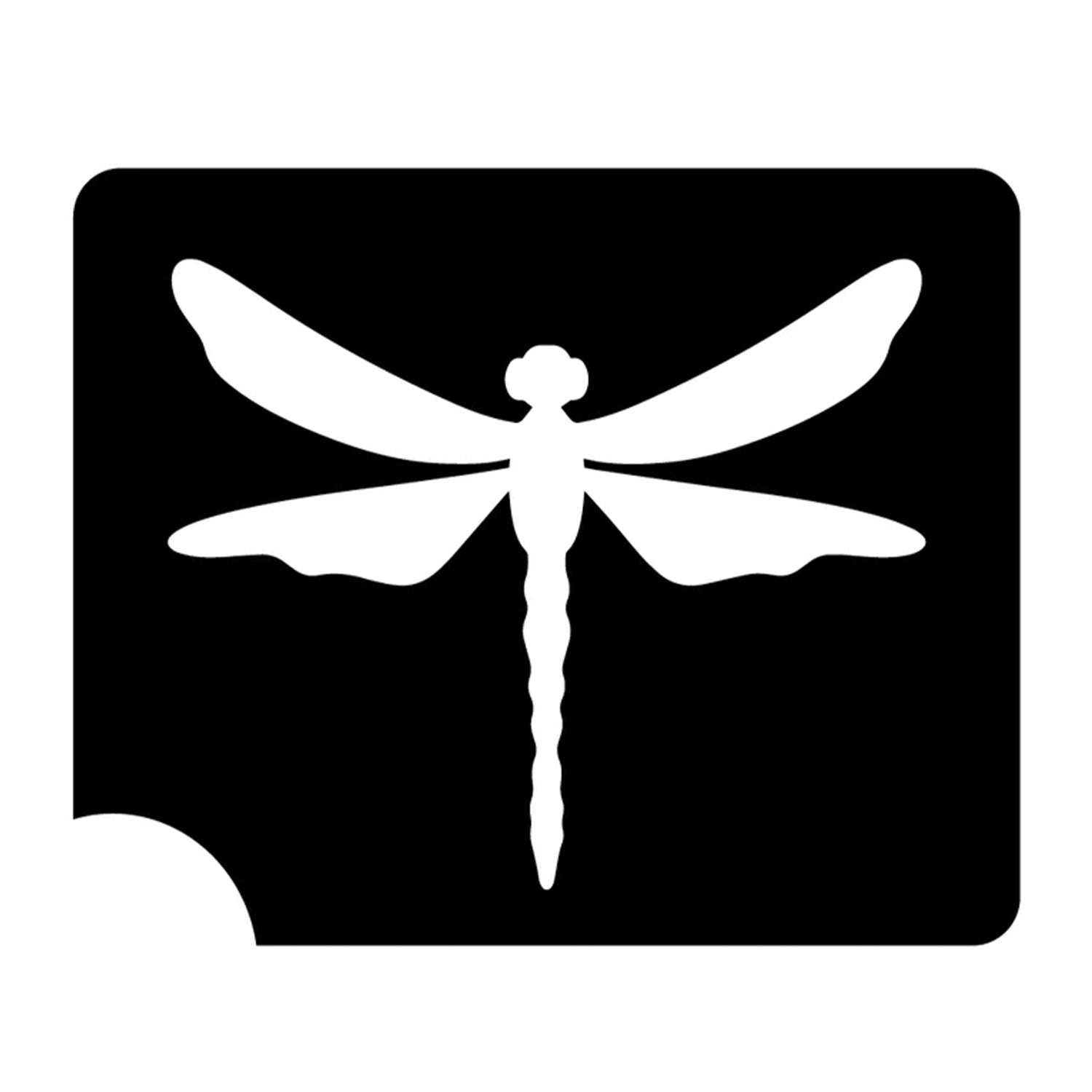 Art Factory Glitter Tattoo Stencil - Dragonfly 165 (5/PK)