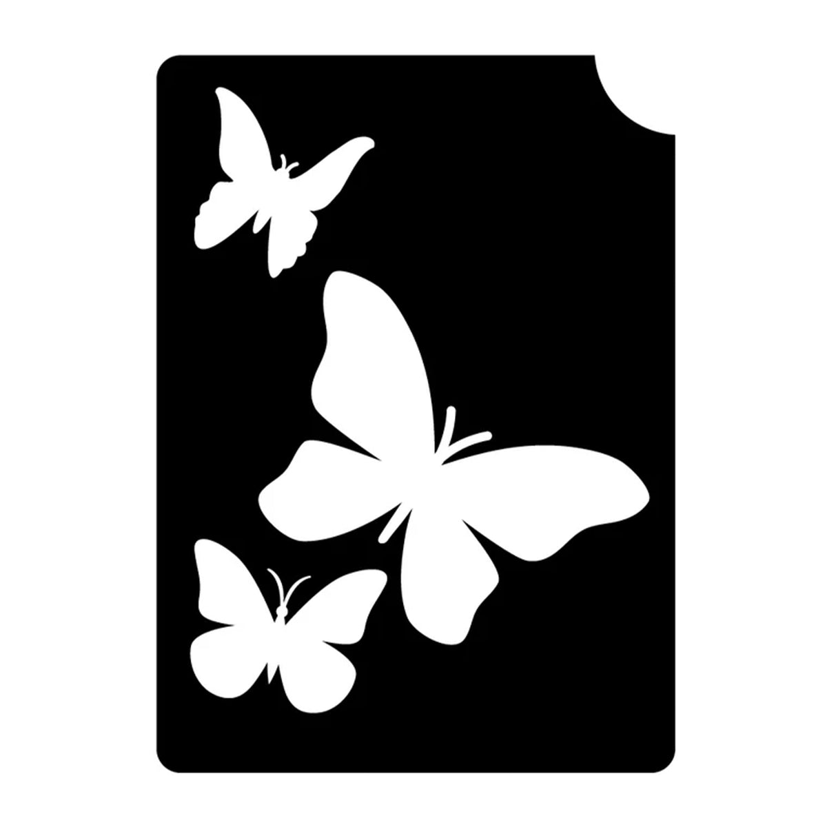 Art Factory Glitter Tattoo Stencil - Butterfly Trio 173 (5/PK)