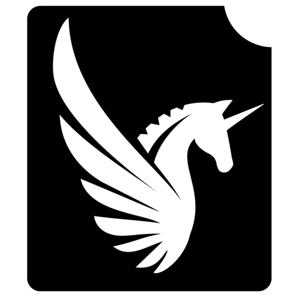 Art Factory Glitter Tattoo Stencil - Unicorn Wings 212 (5/PK)