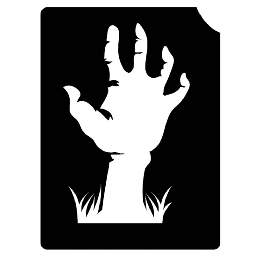 Art Factory Glitter Tattoo Stencil - Zombie Hand 856 (5/PK)