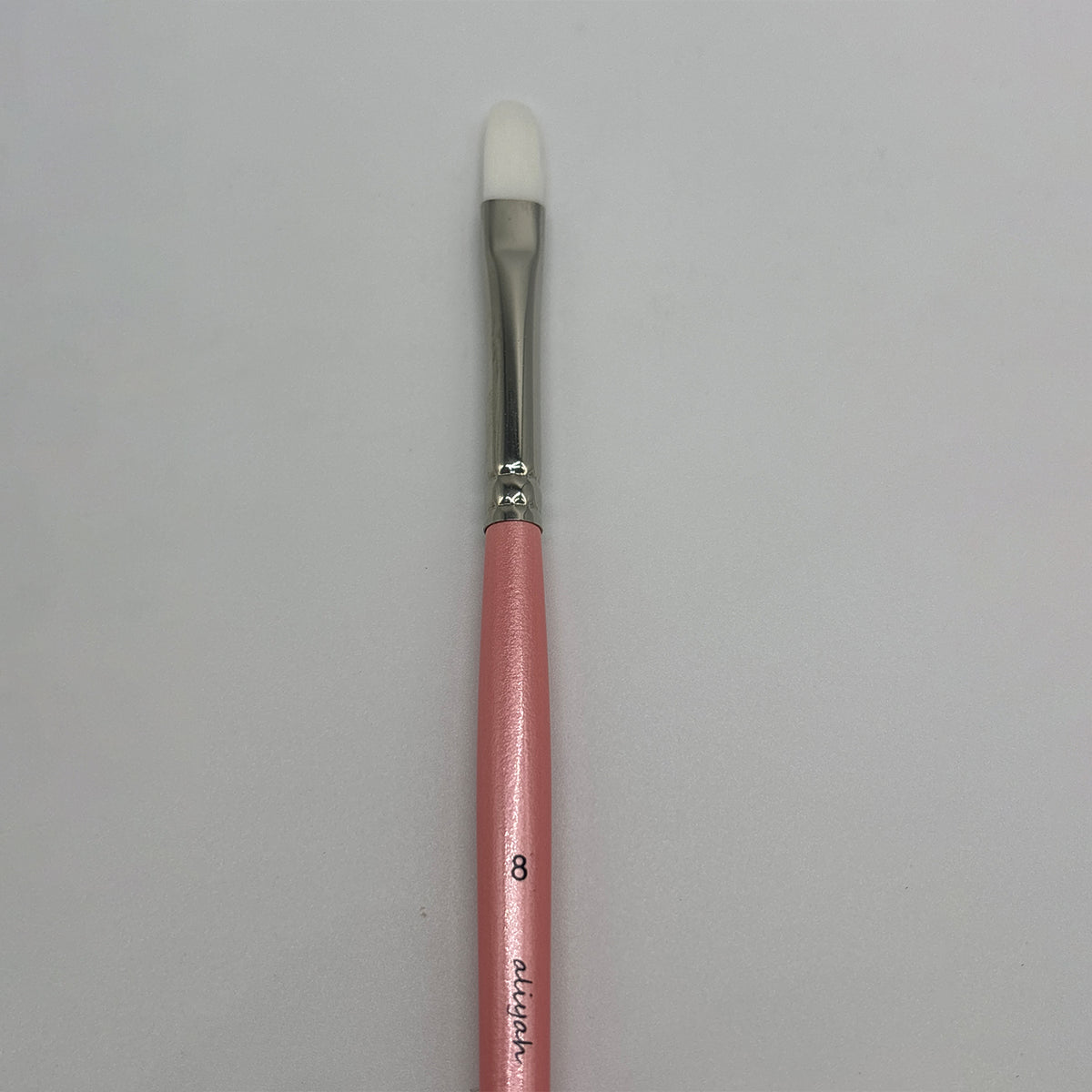 Aliyah Brush - White Taklon Filbert 8