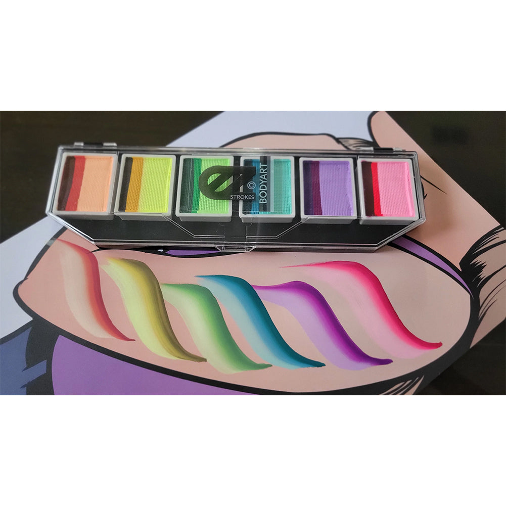 EZStrokes Body Art Susy Amaro UV GLOW Cotton Candy Palette