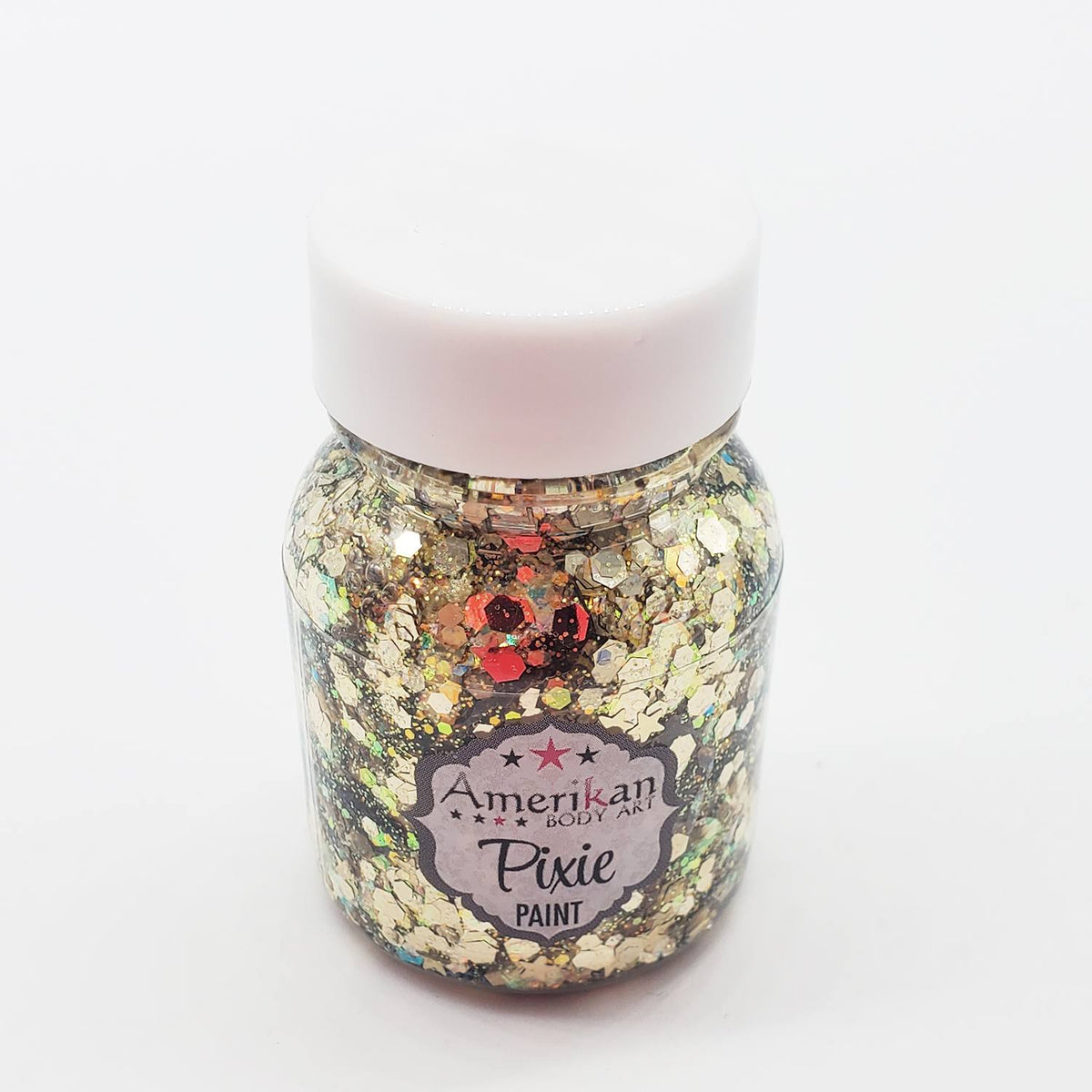 Amerikan Body Art Pixie Paint Glitter Gel - Lucky Star (1 oz/4 oz)