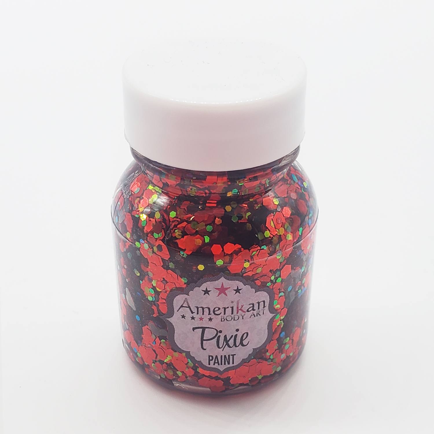 Amerikan Body Art Pixie Paint Glitter Gel - Drop Dead Red (1 oz)