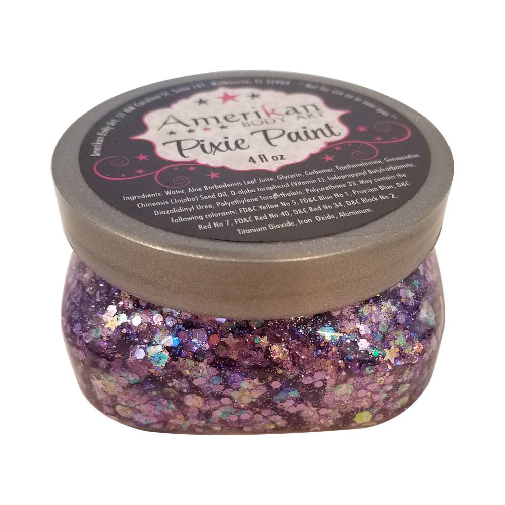 Amerikan Body Art Pixie Paint Glitter Gel - Purple Rain (1 oz/4 oz)