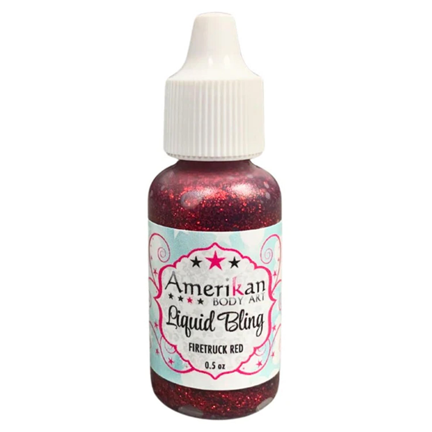 Amerikan Body Art Liquid Bling Glitter - Firetruck Red (0.5 oz)