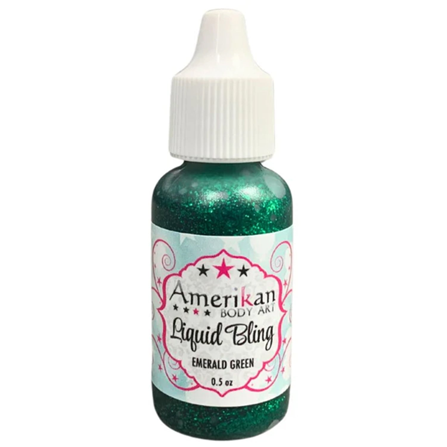 Amerikan Body Art Liquid Bling Glitter - Emerald Green (0.5 oz)