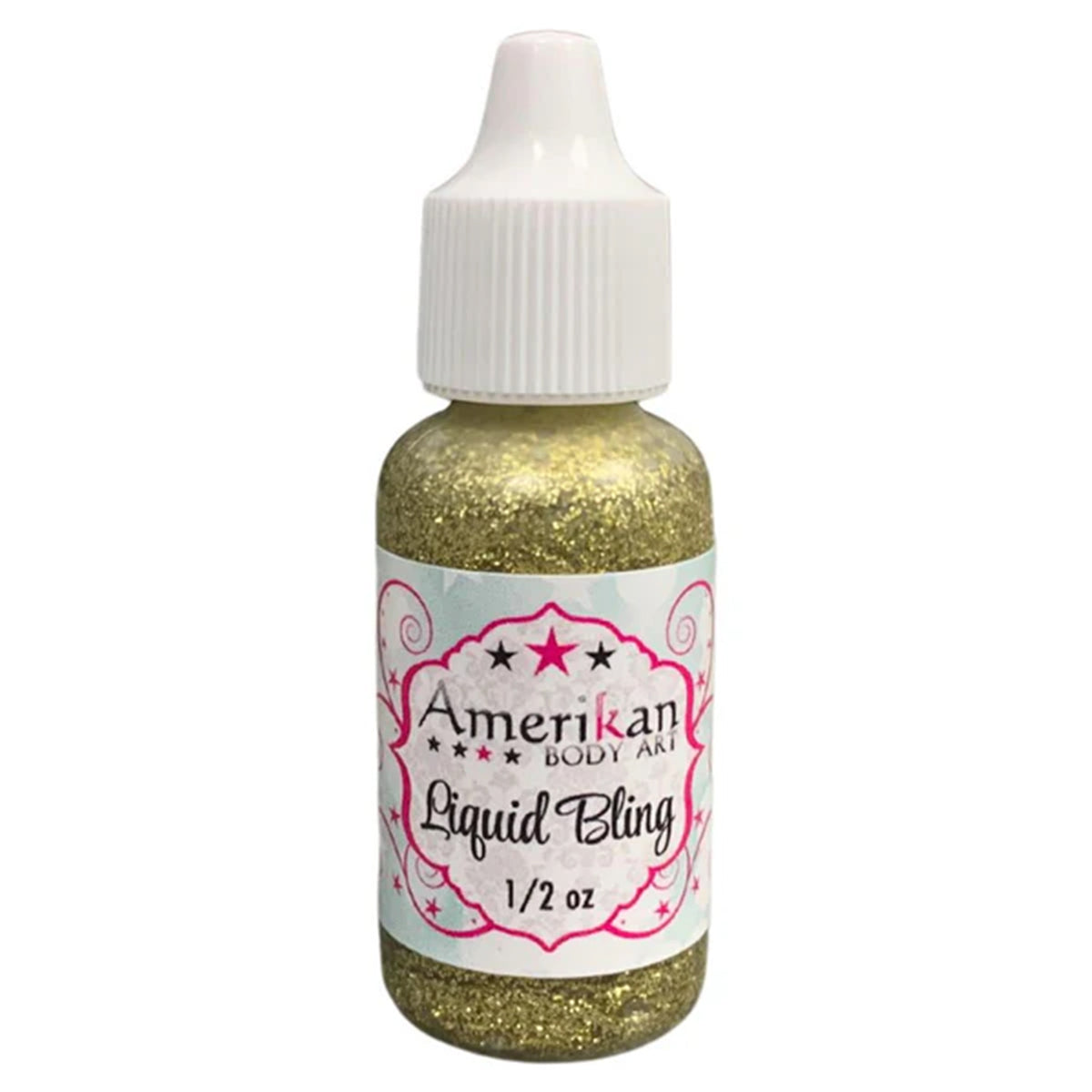 Amerikan Body Art Liquid Bling Glitter - Brilliant Gold (0.5 oz)