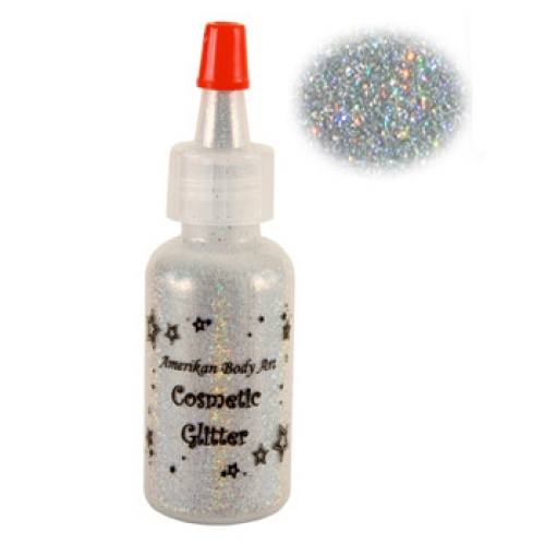 Amerikan Body Art Cosmetic Glitter - Holographic Silver (Semi-Sheer)