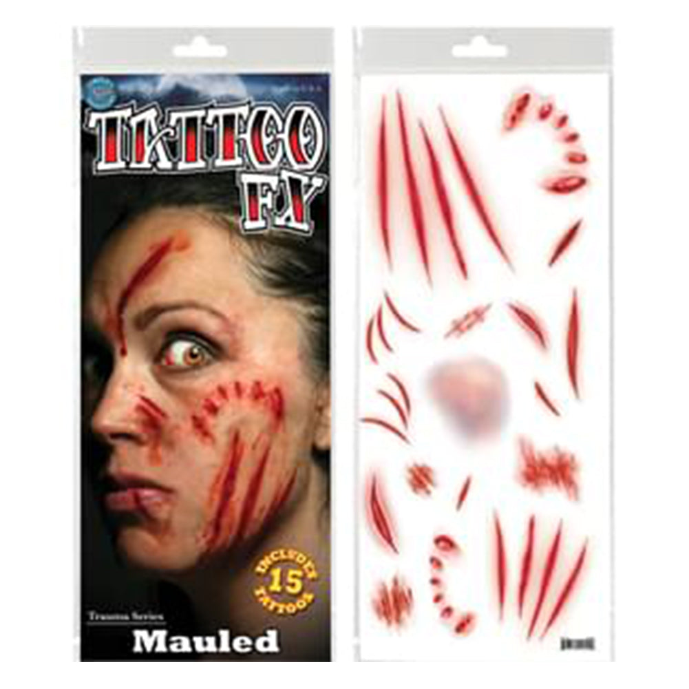 Tinsley Transfers Trauma FX Temporary Tattoo Kit - Mauled