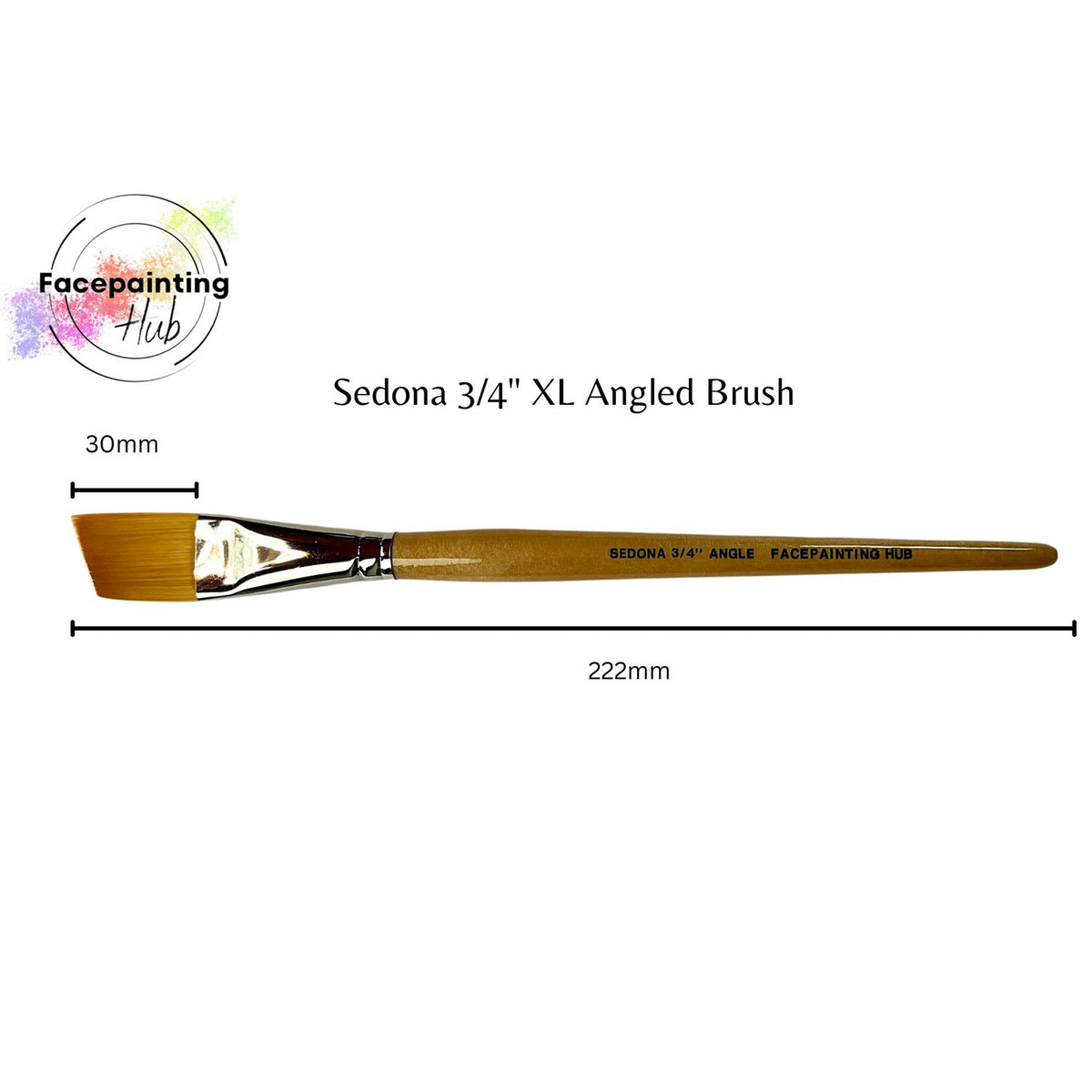 Facepainting Hub Angle Brush - Sedona XL  (3/4&quot;)