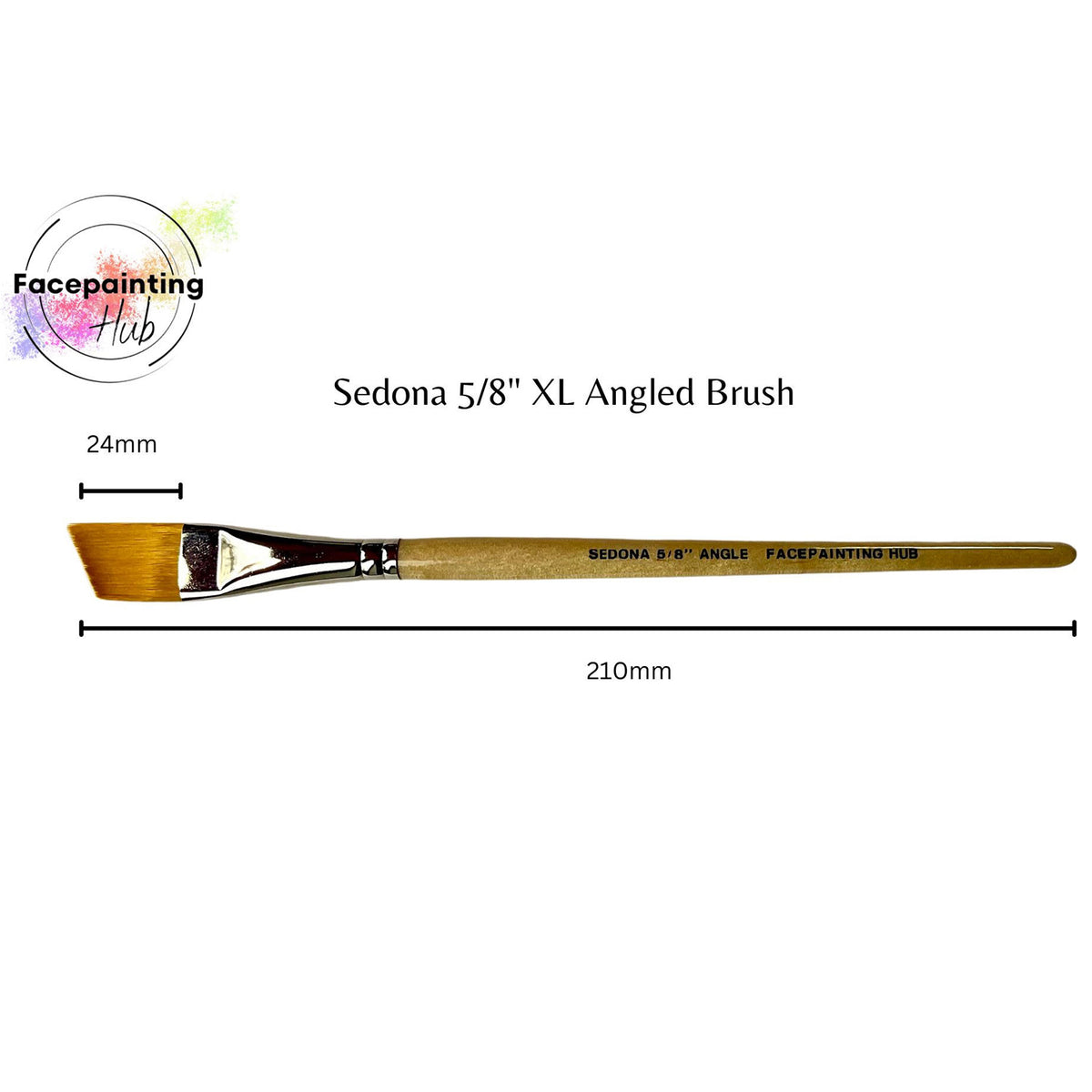 Facepainting Hub Angle Brush - Sedona XL  (5/8&quot;)