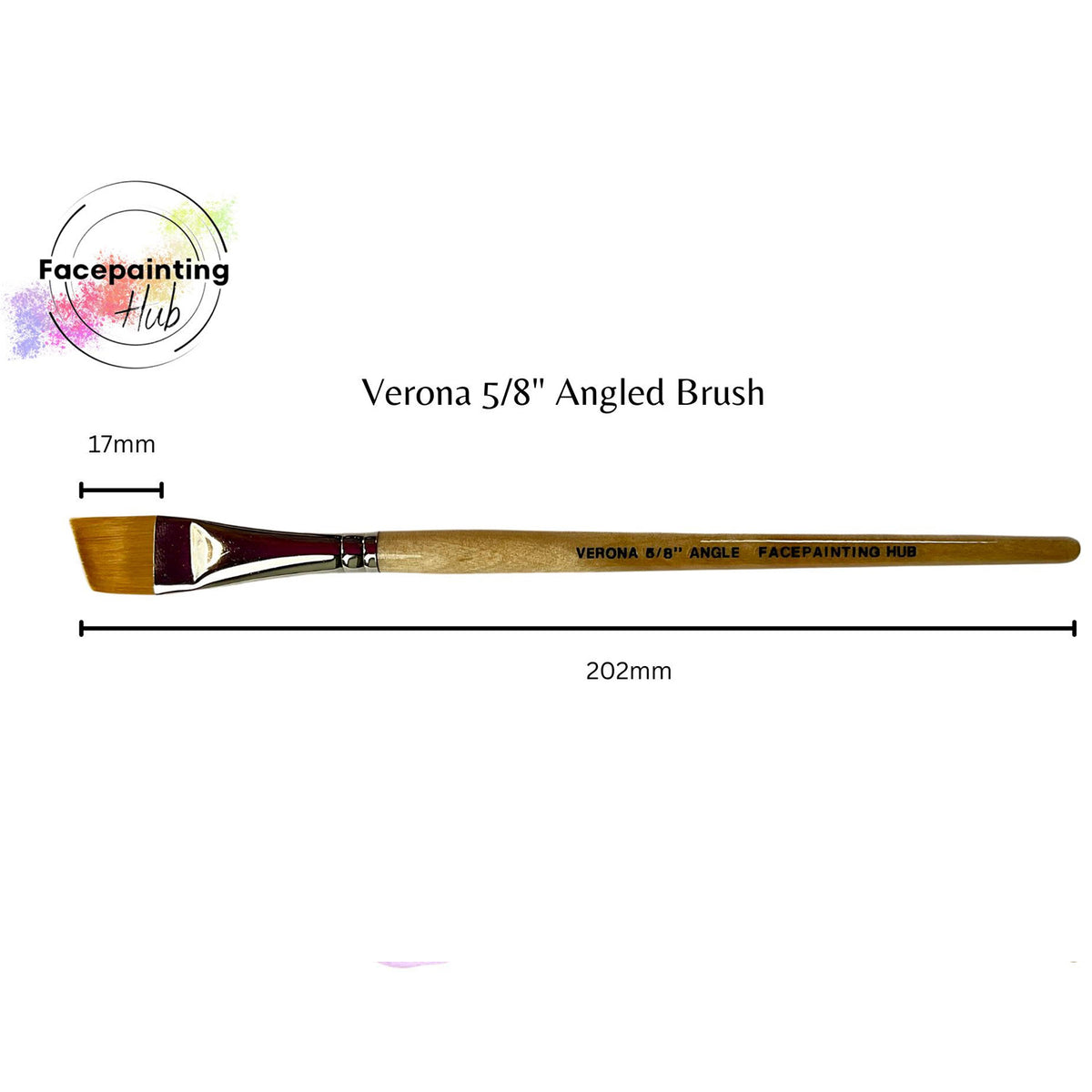 Facepainting Hub Angle Brush Brush - Verona (5/8&quot;)