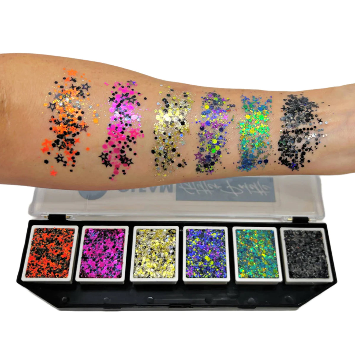 Vivid Glitter Gleam Glitter Cream Palette - Nocturnal (6 Colors)