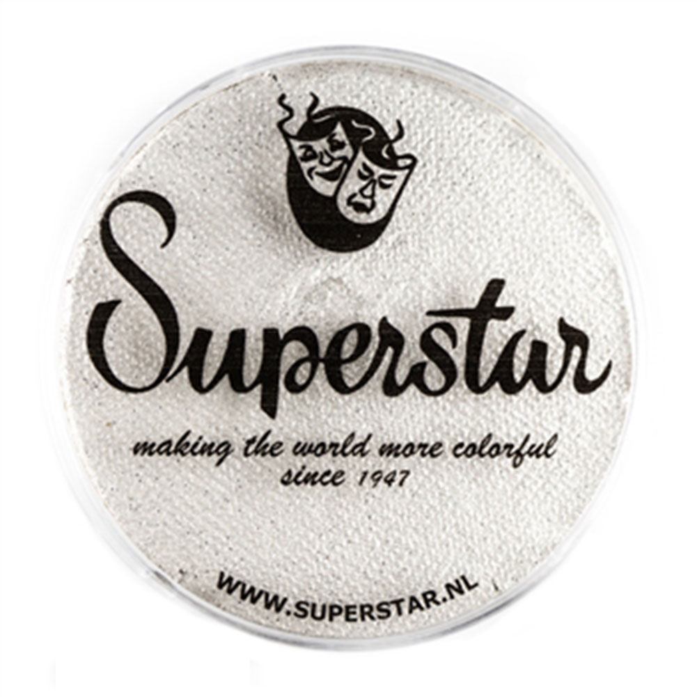 Superstar Face Paint - Silver White Shimmer With Glitter 064