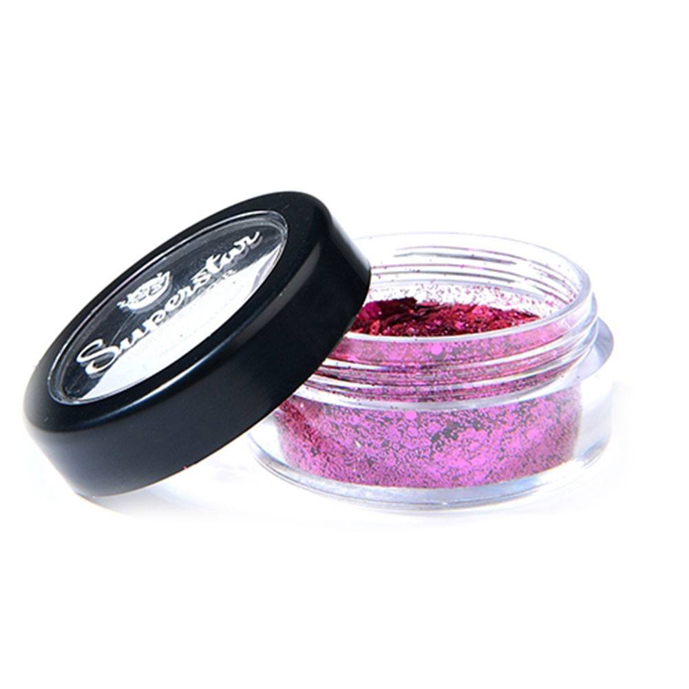 Superstar Biodegradable Glitter - Chunky Dark Rose (6 ml)