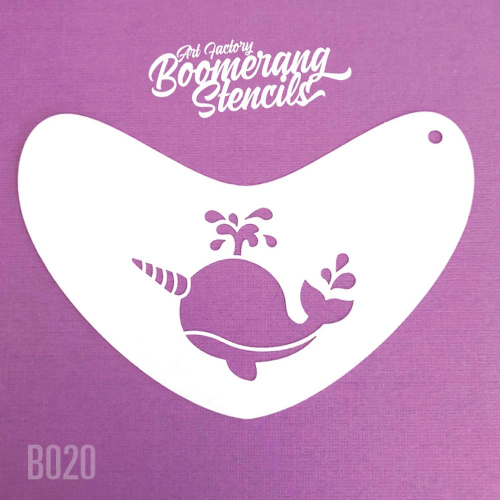 Art Factory Boomerang Stencil - Narwhal (B020)