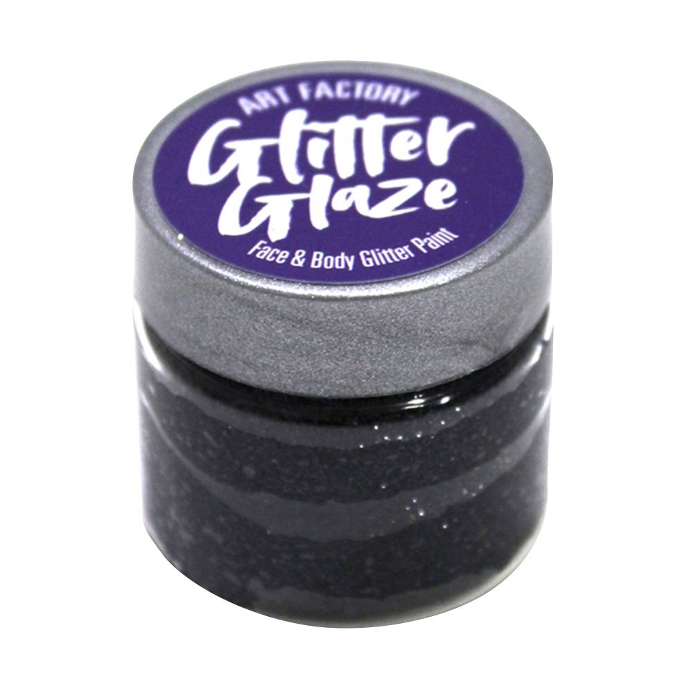 Art Factory Glitter Glaze -  Black (1 oz)