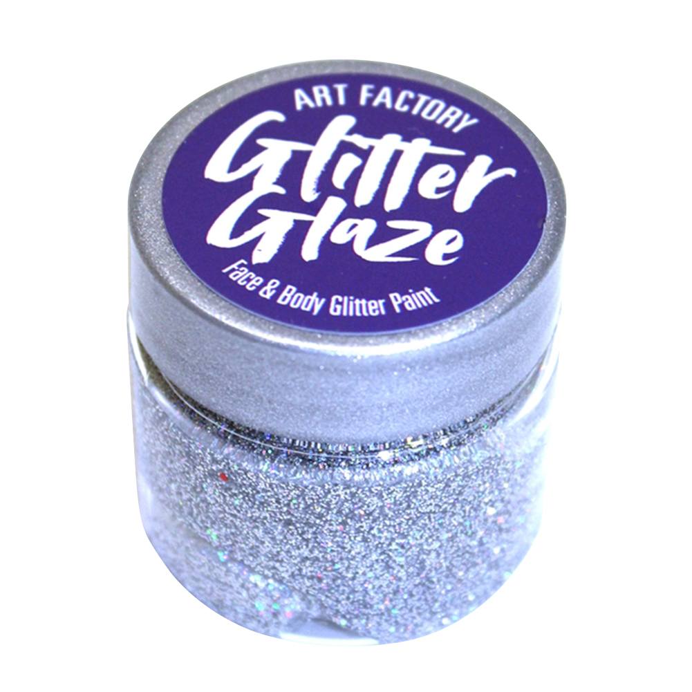 Art Factory Glitter Glaze -  Silver (1 oz)