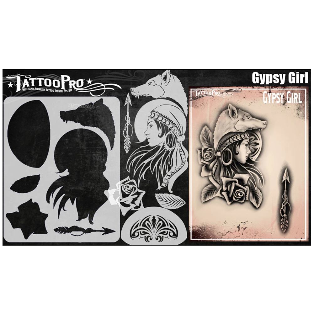 Tattoo Pro Stencils - Gypsy Girl