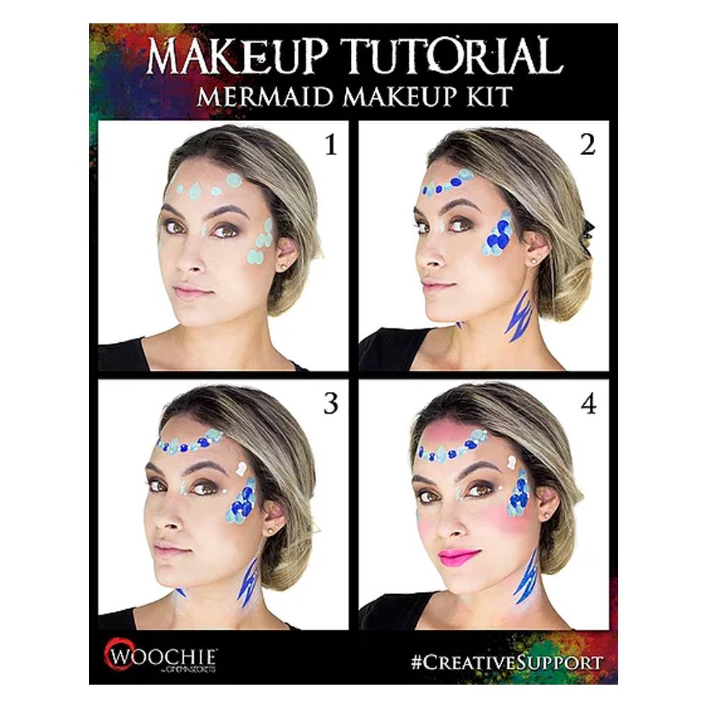 Woochie Water Activated Halloween Makeup Kit - Mermaid