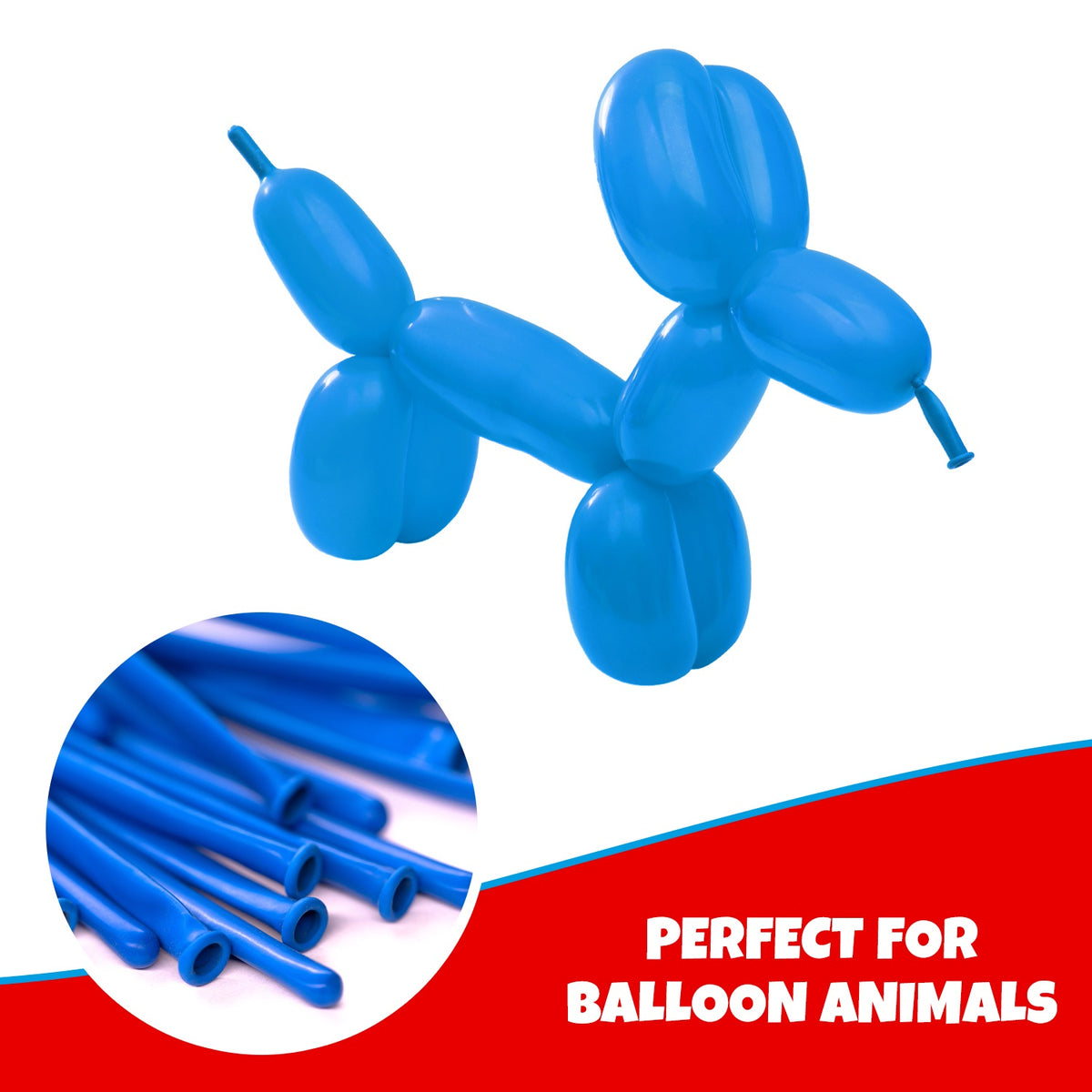 Clownatex 260 Twisting Balloons - Blue (100/bag)