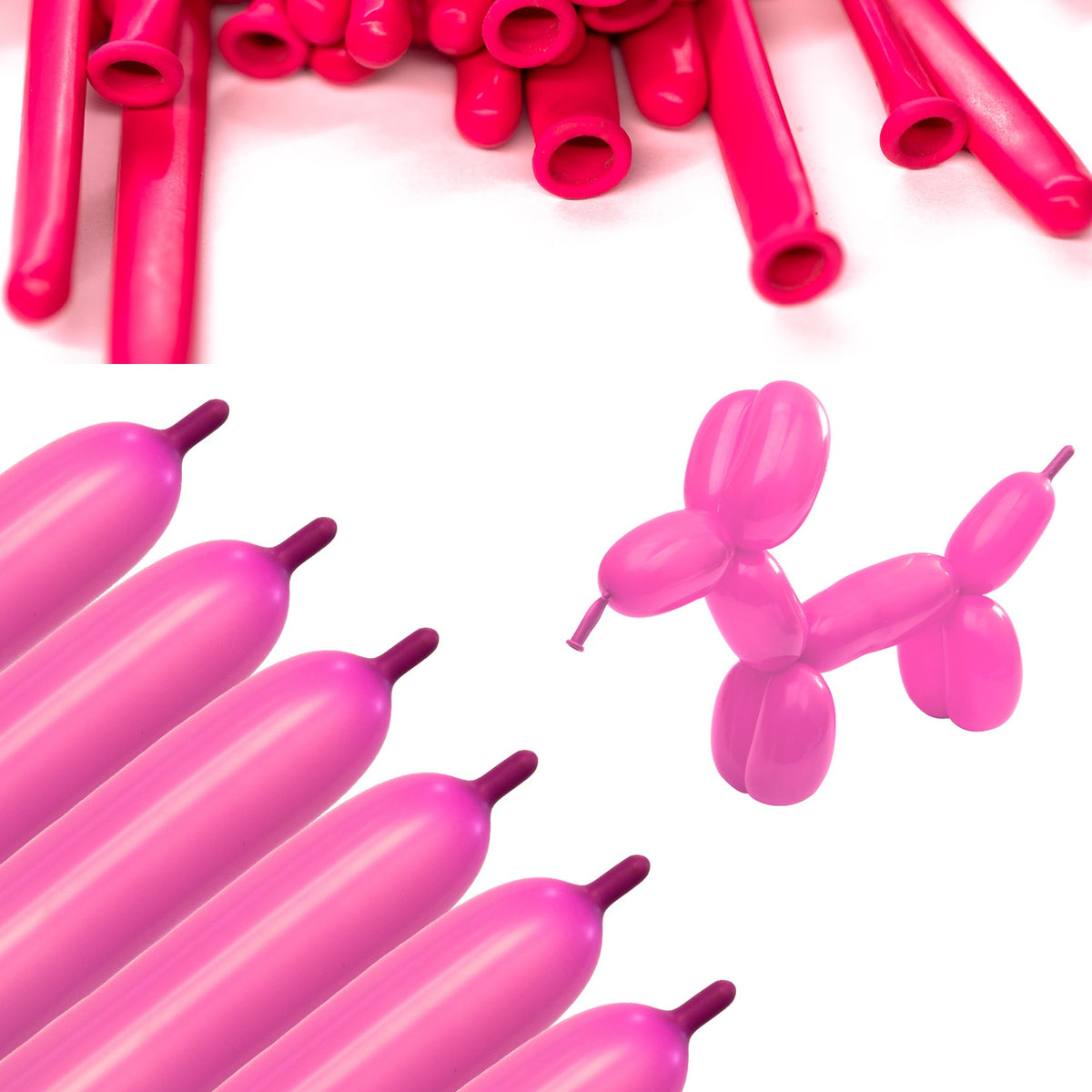 Clownatex 260 Twisting Balloons - Fuchsia (100/bag)