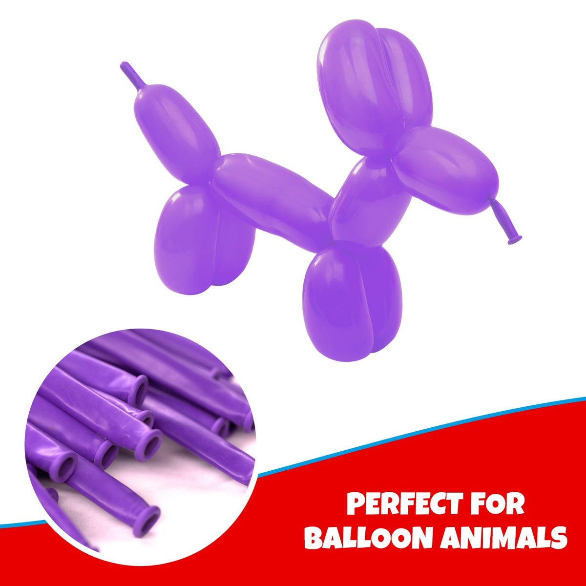 Clownatex 260 Twisting Balloons - Lilac (100/bag)