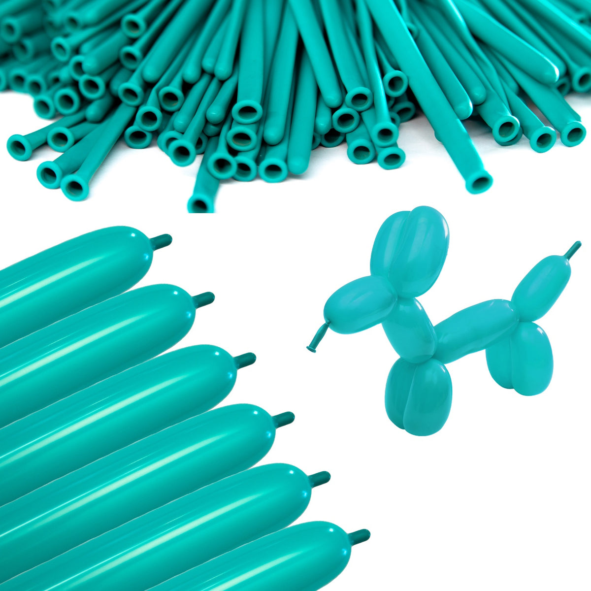 Clownatex 260 Twisting Balloons - Teal (100/bag)