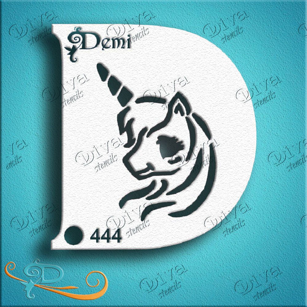 Diva Face Painting Stencil - Diva Demi Nancy Wu Unicorn